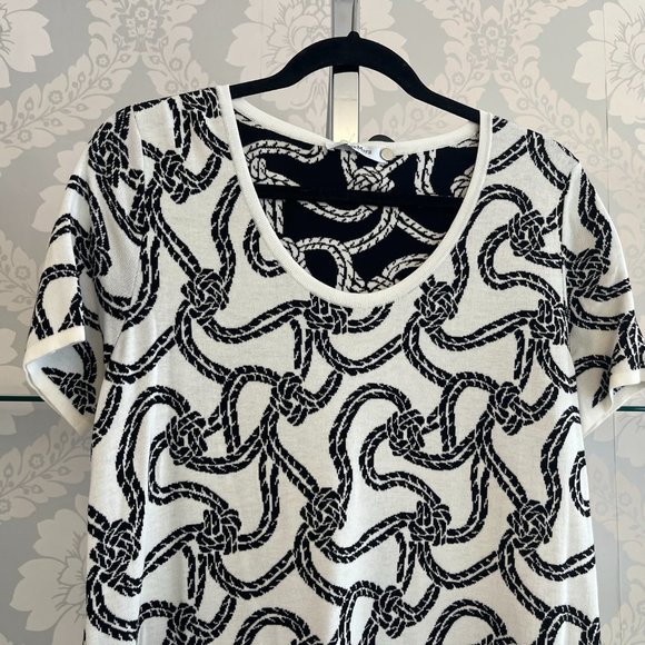 MAX MARA Rope Print Short Sleeve Sheath Dress & Jacket Set - Picture 3 of 12